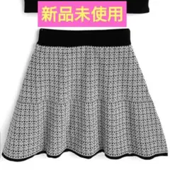 GRL 黒と白のチェック柄フレアミニスカート 新品未使用