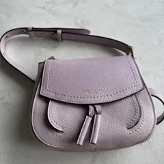 薄紫レザーショルダーバッグ
