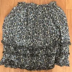 【美品】UNIQLO 花柄 フレアスカート M