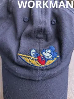 ミッキーマウス刺繍デザインキャップ ネイビー フリーサイズ ディズニー 綿のサムネイル