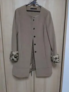 グリーンレーベルリラクシング　ウールコート ノーカラー