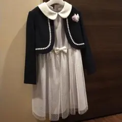 130cm ジャケット付きワンピース 紫