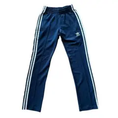 adidas アディダス トラックパンツ 刺繍 トレフォイル ネイビー SST