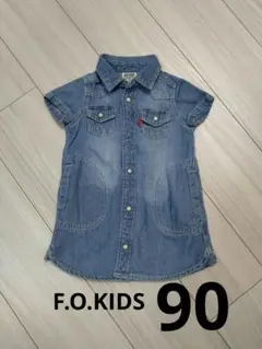 F.O.KIDS デニムシャツワンピース 90