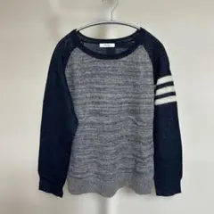 niko and ... ネイビーグレー長袖ニット