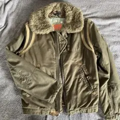 DIESEL ファー付きオリーブジャケット(L)