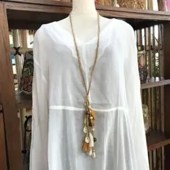 在庫処分セール アジアン エスニック ネックレス ビーズ フリンジ N-23