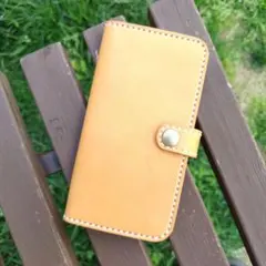 【本革ハンドメイド】✼値下げ✼ヌメ革iphone12/12Proケース