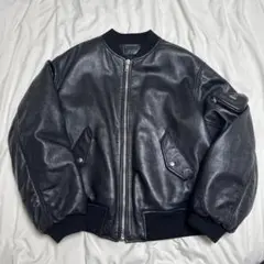 PRADA ブラックレザージャケット　ブルゾン　プラダ　正規品のサムネイル
