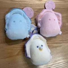 【美品】つぶらな瞳のなまがき　あかあおペアカラー&むらさき３個セット
