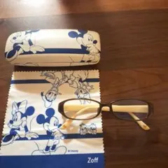 Zoff　ディズニー眼鏡フレーム　ケース・眼鏡拭きセット