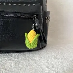 トウモロコシ 編み物 チャーム キーホルダー ストラップ あみぐるみ