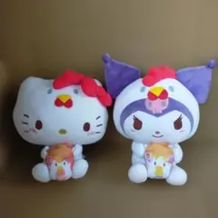 サンリオ当たりくじ からあげクン キティ クロミ ぬいぐるみ