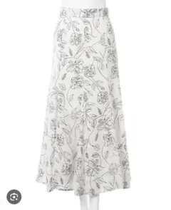 INGNI♡手書き風花柄ロングスカート