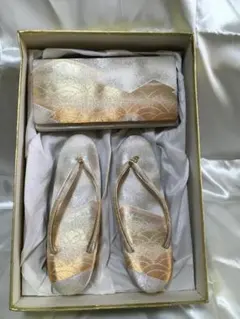 佐賀錦織（金・銀地）　草履・バッグセット