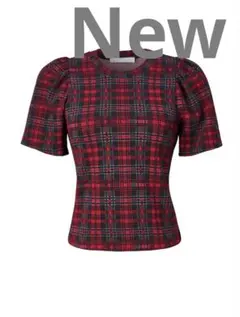 Coley Lynn Calter インポートチェック半袖ニット