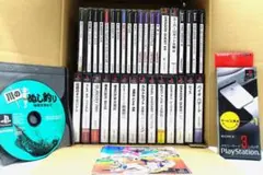 PS1 ゲームソフト約４２枚・メモリーカード3個セット　動作未確認　ジャンク品