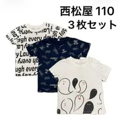 西松屋 キッズ 半袖Tシャツ 3枚セット まとめ売り 110サイズ 英字 恐竜のサムネイル