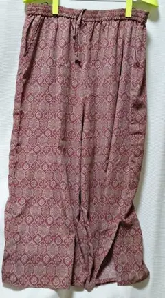 ゆったりサイズ ウエストゴム で楽々 カジュアルワイドパンツ　6L