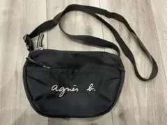 agnès b. アニエスベー　黒 サコッシュ　ポシェット　ミニバッグ斜めがけ