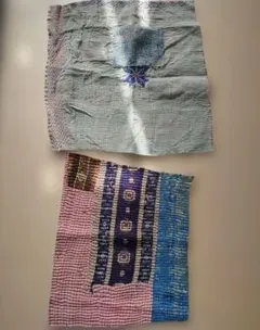 タイムSALE150円引き25日迄☆ラリーキルトはぎれ2枚