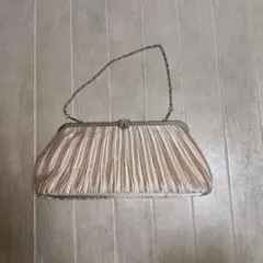 パーティーバッグ ベージュ サテン
