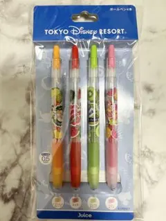【★4本★東京ディズニーリゾート限定品★】水性ゲルインキ　ジュース　ディズニー