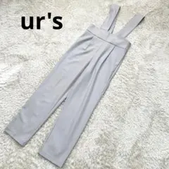 【ur's】新品　ライトグレー サロペット 2WAY ストラップ取り外し可能　L