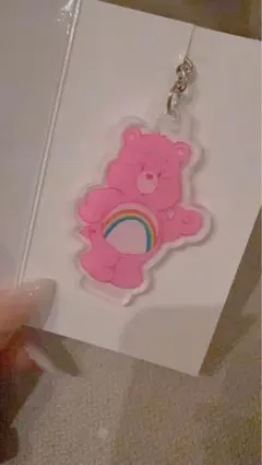 ケアベア アクリルキーホルダー ピンク