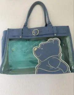 くまのプーさん クリアトートバッグ ブルーのサムネイル