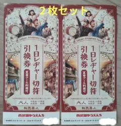 西武園ゆうえんち 1日レヂャー切符 チケット 大人小人共通 2枚セット プール可のサムネイル