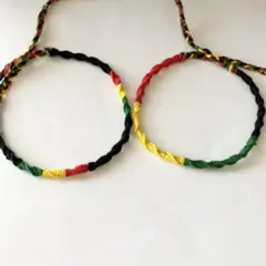 ミサンガ★アンクレット　レゲエ2本