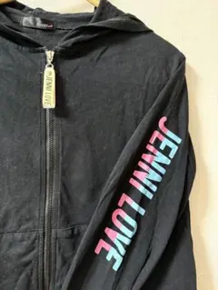 ＜JENNI LOVE ＞女の子 黒 フード付きジップパーカー