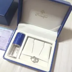 【新品未使用】Crossfor クロスフォー ダブルハート ネックレス 箱付きのサムネイル