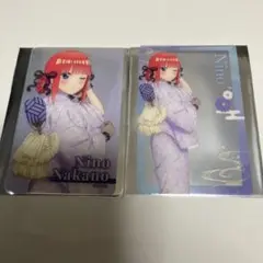 五等分の花嫁 クリアカード 納涼style 二乃2枚セット