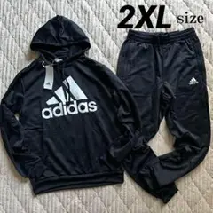 adidas アディダス スウェット 上下セット 黒 ブラック 2XL XXL