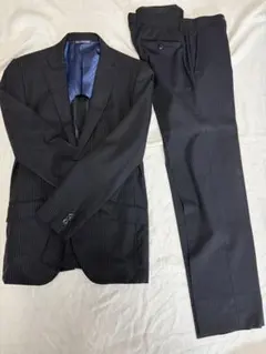 美品 テーラーフィールズ×ゼニア スーツ ストライプ サイズ XL