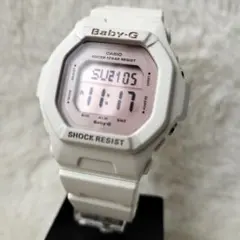 【人気モデル!!】Baby-G☆腕時計 ホワイト×ピンク 10気圧防水 スクエア