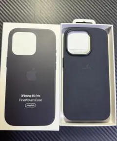 新品未使用　iPhone15Pro用　純正ファインウーブンケース　ブラック