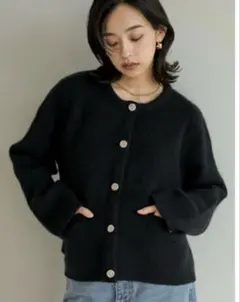 リエディ ニットゴールドボタンショートコート