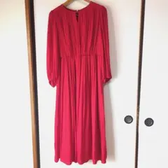 laura ashley ローラ アシュレイ ワンピース 赤 コーデュロイ - メルカリ