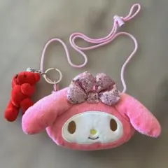 マイメロディ ミニポシェット（クマ付き）　横20cm