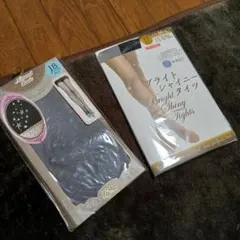 ブラックタトゥータイツ＋ブライトシャイニータイツM～L 　薄手のタイツになります
