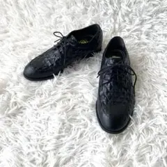 美品✨JADEレザーシューズ ダンス レースアップ ブラック 22.5cm