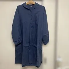 Oscope シャツワンピース ネイビー