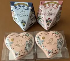 GODIVAGキューブ＆Gクリスピー ハート缶 6粒・Gキューブ5粒セット紙袋付のサムネイル