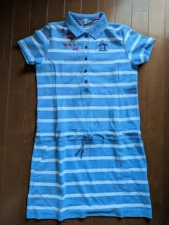 Munsingwear 半袖ポロワンピース ボーダー L テニス用、日常用のサムネイル