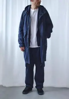 comoli モッズコート COMOLI (コモリ) コットンシルク フーデッドコート