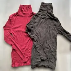 M／GU STYLE-HEAT・UNIQLO極暖シームレスリブタートルネック