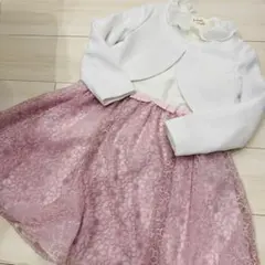 ブランシェス　ピンク レース ドレス フリル付き　ワンピース　入学式